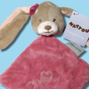 Lapin NATTOU collection "Nina, Jade & Lili" plat rose