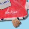 Chien NOUKIES doudou plat Zoé rose