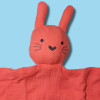 Lapin VERTBAUDET doudou plat en lange rose