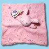 Lapin MOTS D'ENFANTS doudou plat rose