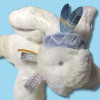 Lapin DOUDOU ET COMPAGNIE "Bonbon" blanc et bleu indien PM