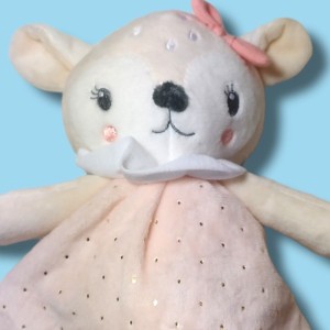 Biche MOTS D'ENFANTS doudou rose