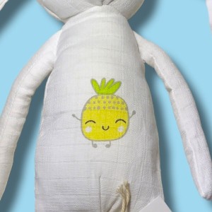 Lapin DPAM Du Pareil Au Même en lange blanc ananas