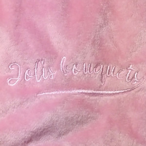 Ours MOTS D'ENFANTS doudou cape "Jolis bouquets"