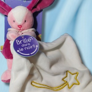 Lapin BABY NAT'  luminescent rose
