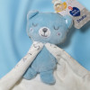 Ours MOTS D'ENFANTS doudou cape bleue "mon papa OURS"