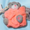 Ours KALOO doudou boule Néon Plume orange PM