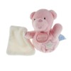 Ours DOUDOU ET COMPAGNIE rose avec mouchoir et étoile