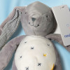 Lapin NOUKIE'S peluche Gaby gris et blanc