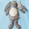 Lapin NOUKIE'S peluche Gaby gris et blanc