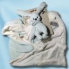 Lapin DOUKIDOU doudou couverture bleu