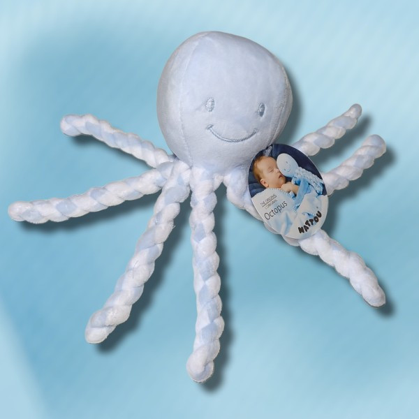 Poulpe NATTOU doudou bleu