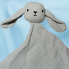 Lapin BOUT'CHOU (Monoprix) doudou lange carré plat gris