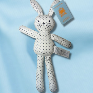 Lapin BOUT'CHOU (Monoprix) doudou blanc étoiles H3010/0154