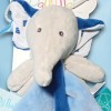 éléphant BABY NAT' doudou bleu