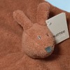 Lapin NATTOU doudou carré plat marron