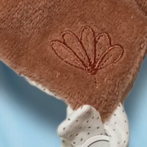 Lapin NATTOU doudou carré plat marron