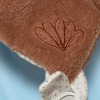 Lapin NATTOU doudou carré plat marron