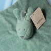 Lapin NATTOU doudou carré plat bleu