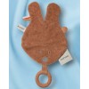 Lapin NATTOU doudou plat marron