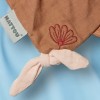 Hippopotame NATTOU doudou plat marron et rose