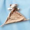 Doudou ours triangle plat beige