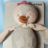 Pingouin NATTOU doudou hochet rose