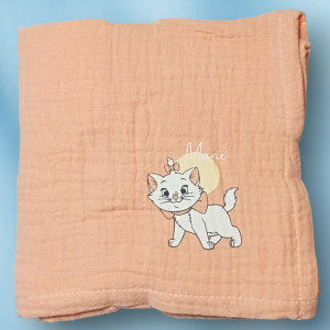 Marie Les Aristochats DISNEY Baby doudou lange rose