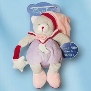 Ours BABY NAT pantin "les luminescents étoile" rose