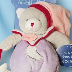 Ours BABY NAT pantin "les luminescents étoile" rose
