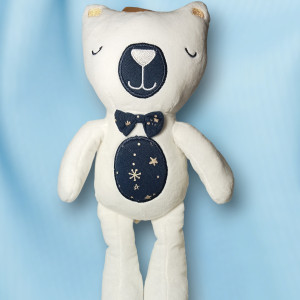 Ours PREMAMAN blanc et marine
