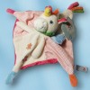 Licorne NICOTOY doudou plat rose et blanc