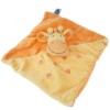Girafe MOTS D'ENFANTS doudou plat orange et jaune