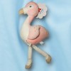 Flamant rose NICOTOY peluche rose et or