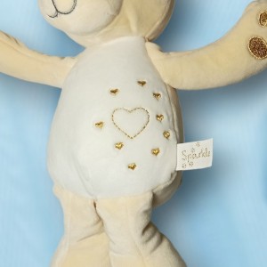 Ours NICOTOY peluche beige et or