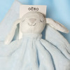 Lapin GEMO doudou plat bleu