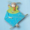 Chien MOTS D'ENFANTS doudou vert et bleu