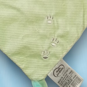 Hérisson MOTS D'ENFANTS doudou vert empreintes