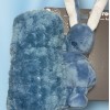 Lapin NATTOU doudou couverture bleu