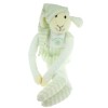 Mouton LUMINOU doudou blanc et vert
