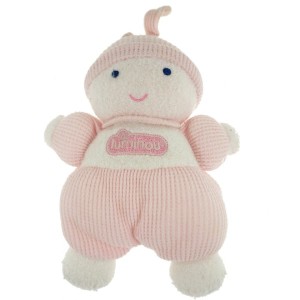 Poupée bonhomme LUMINOU doudou rose