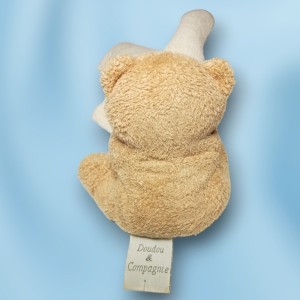 Ours DOUDOU ET COMPAGNIE beige avec mouchoir