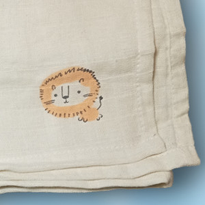 Lange DPAM Du Pareil Au Même doudou blanc lion