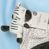 Zèbre DPAM Du Pareil Au Même doudou gris et blanc
