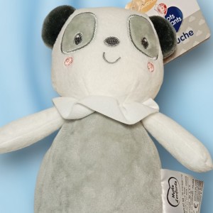 Panda MOTS D'ENFANTS doudou gris et blanc
