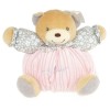 Ours KALOO Bohème doudou boule rose et beige