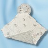 Lapin VERTBAUDET doudou plat gris et blanc