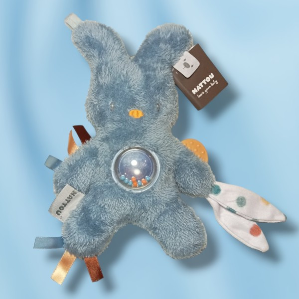 Lapin NATTOU collection "Tipidou" bleu