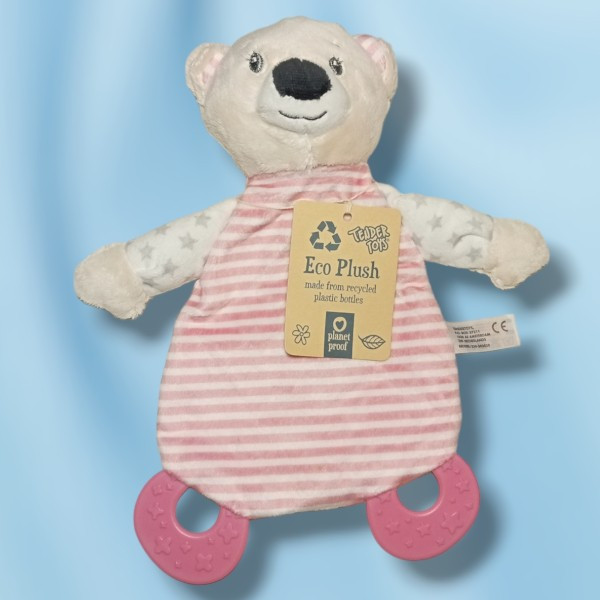 Ours TENDERTOYS rose et blanc