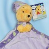 Winnie DISNEY NICOTOY (Gémo, Kiabi) sos doudou carré plat violet Brille dans la nuit